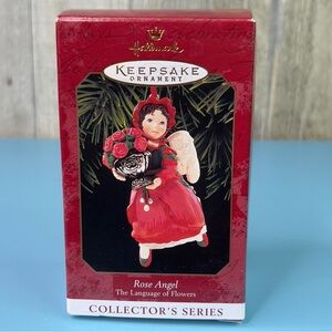 Hallmark Keepsake Ornament The Language Of Flowers Rose Angel Collectors Series